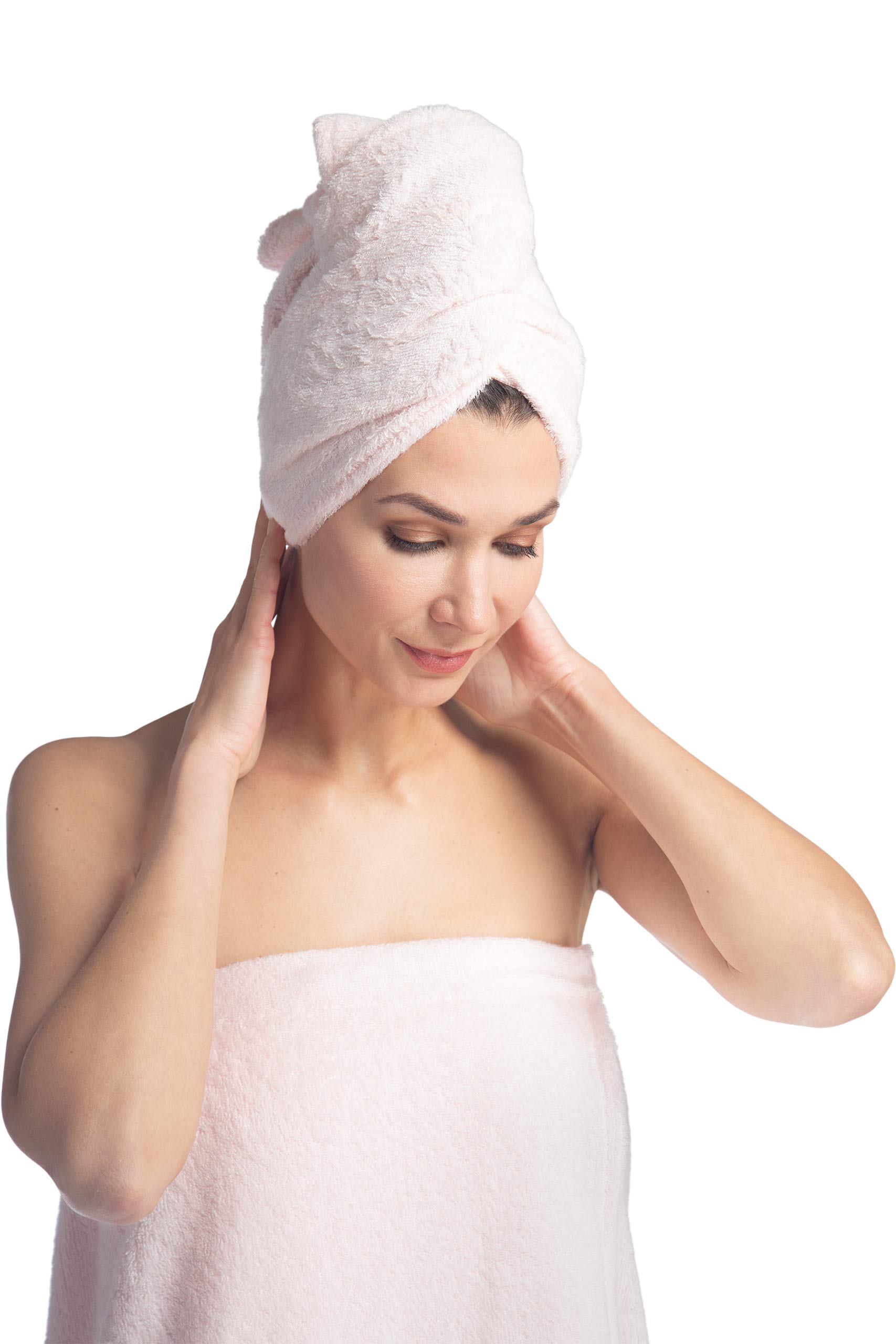 Fishers Finery Damen Headwrap, 3er-Set – Aus Bambusviskose-Frottee, Super Saugfähig & Haarfreundlich