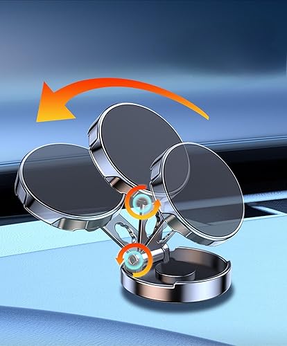 Miniatura 7 de Soporte universal de teléfono para automóvil y escritorio, rotación plegable de 360, diseño a presión instantánea para iPhoneAndroid (pantallas de 4