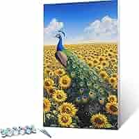 画材 Peacockesque Amazon.com: Sense Canvas Peacock Elegance 56 Canvas Art