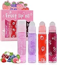 Transparent Roll On Glitter Lip Gloss for Girls, Long Lasting Moisturizing Liquid Pencil (4PCS, 10ml)