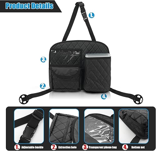 Miniatura 3 de Organizador de respaldo de asiento de automóvil, piel sintética, almacenamiento húmedo y seco, artículos esenciales de viaje para niños, organizador