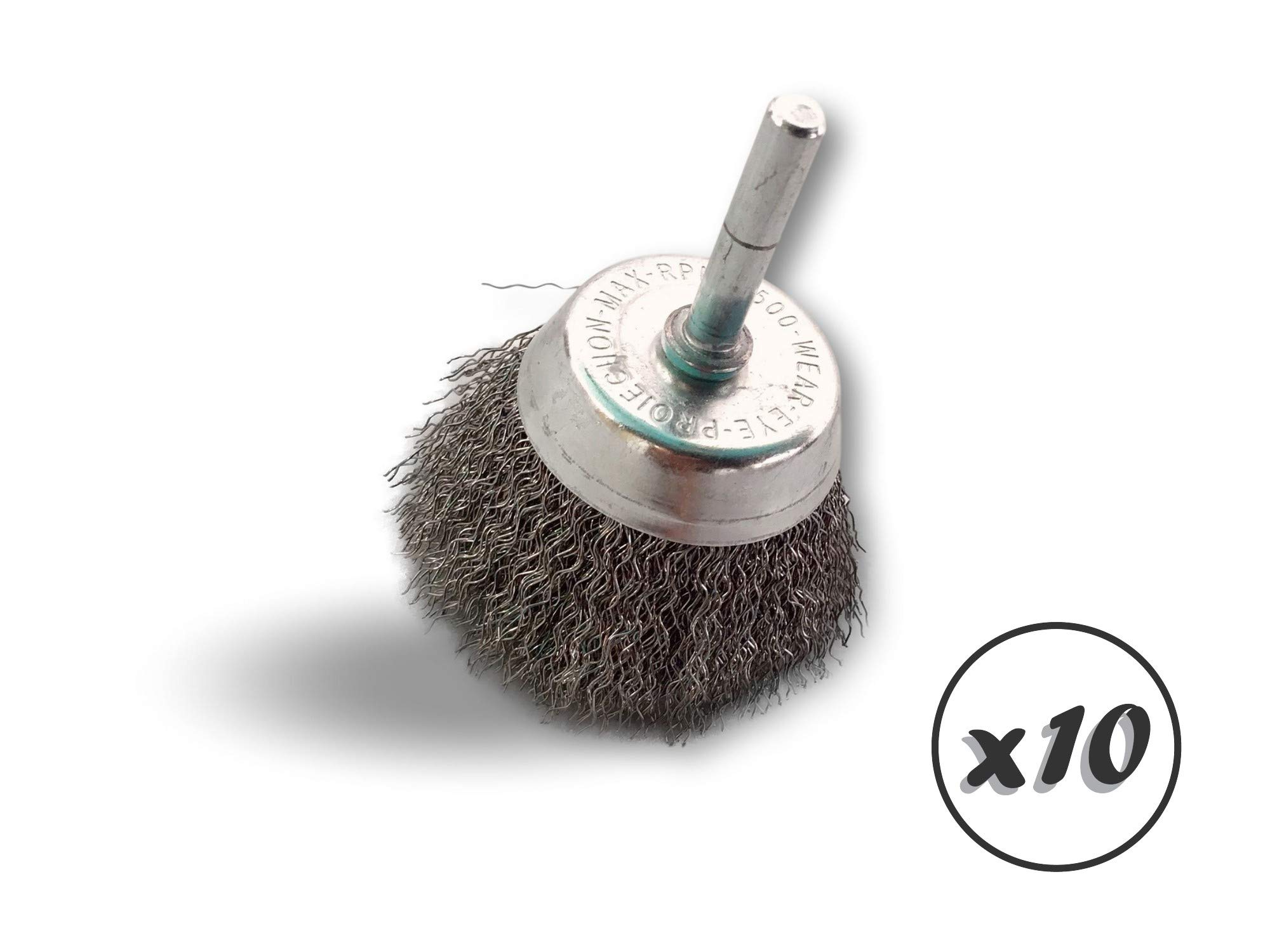 Kibros Lot 10 brosses rotatives coupe Ø 50 mm acier dur