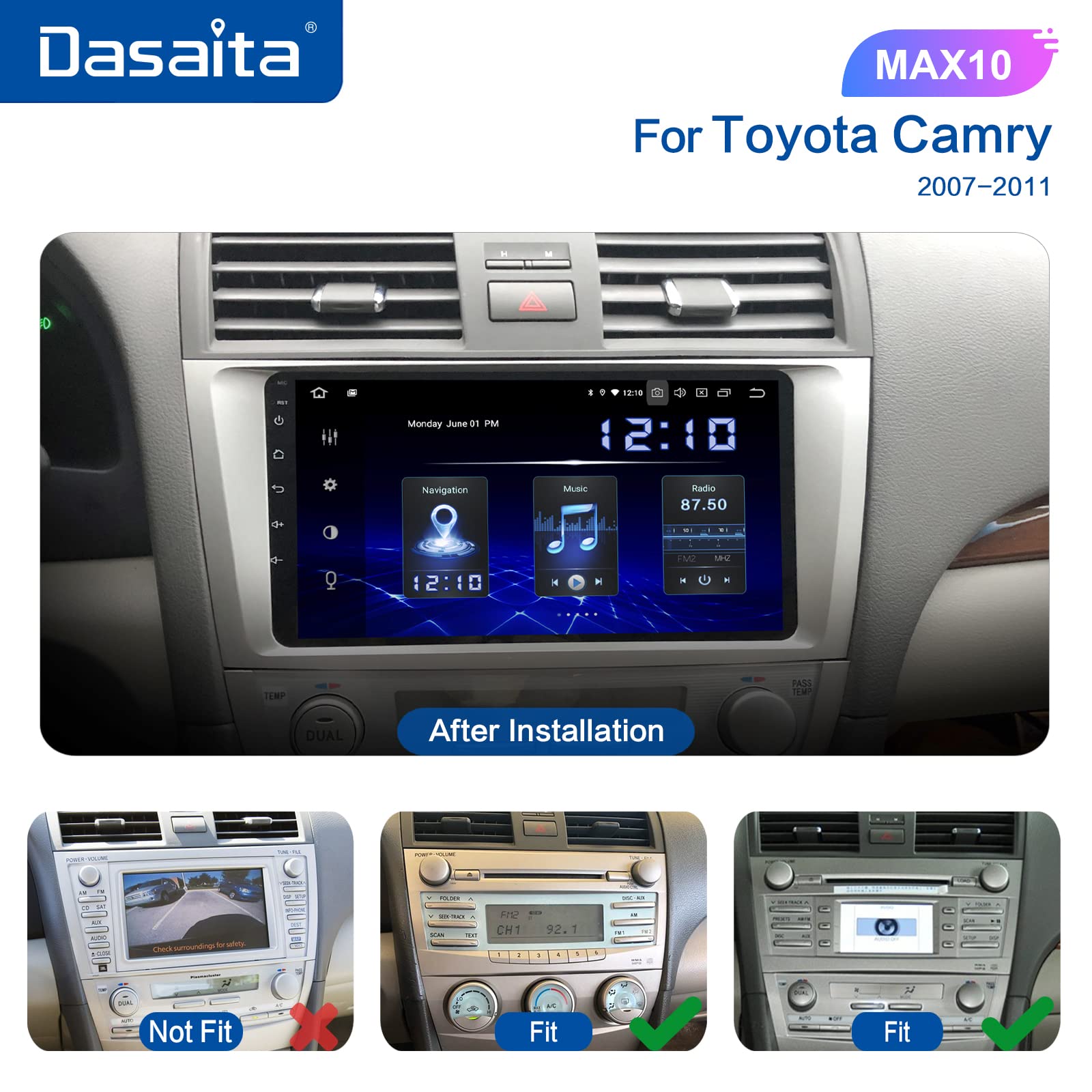 Buy Dasaita 9" Android 11 Car Stereo for Toyota Camry 2006 2007 2008