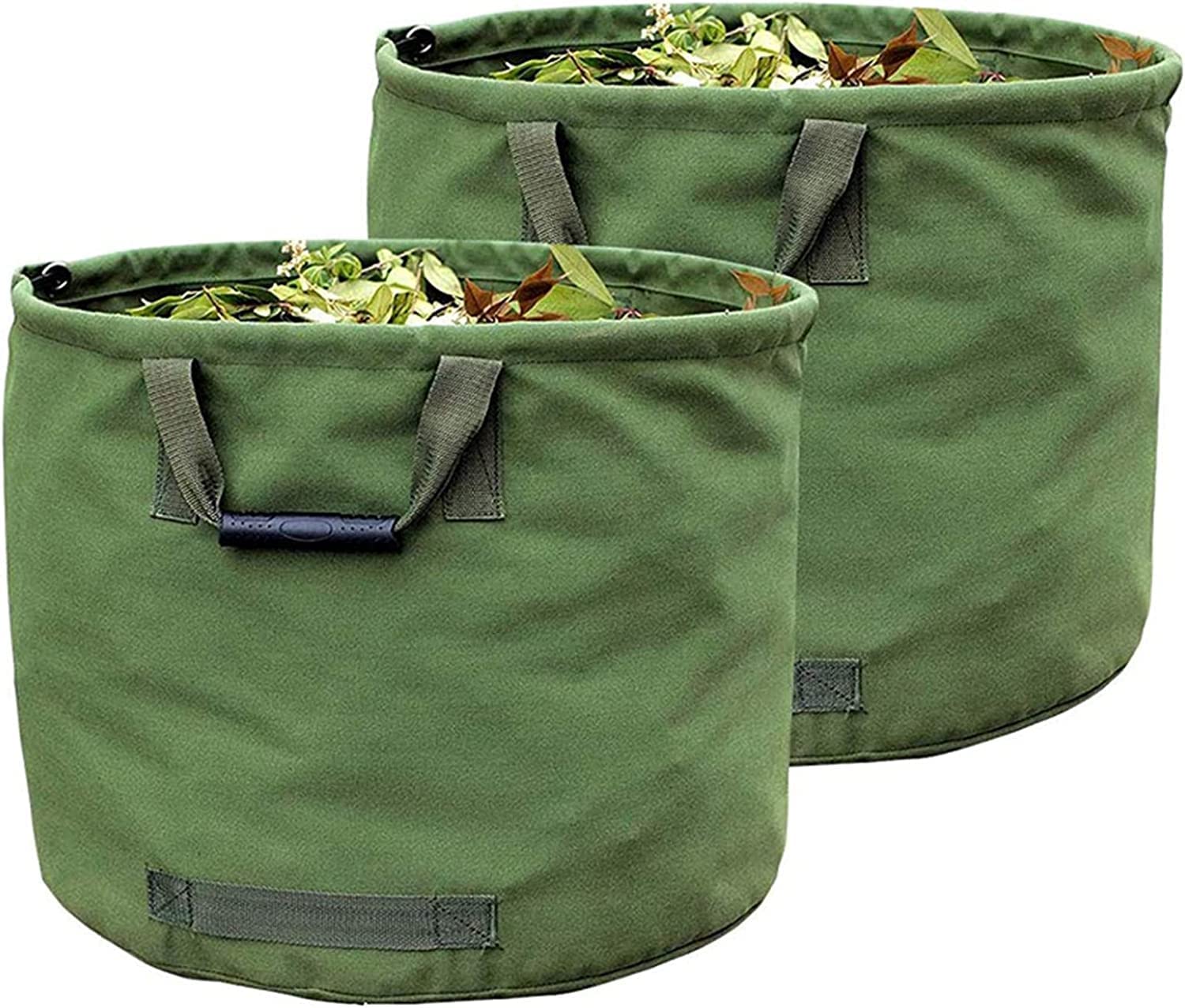 Bolsas de basura for jardín, bolsas de jardín resistentes con asas, bolsas de jardín reutilizables impermeables, bolsa de hojas verdes con tela de lona militar, for recoger residuos de plantas, hierba