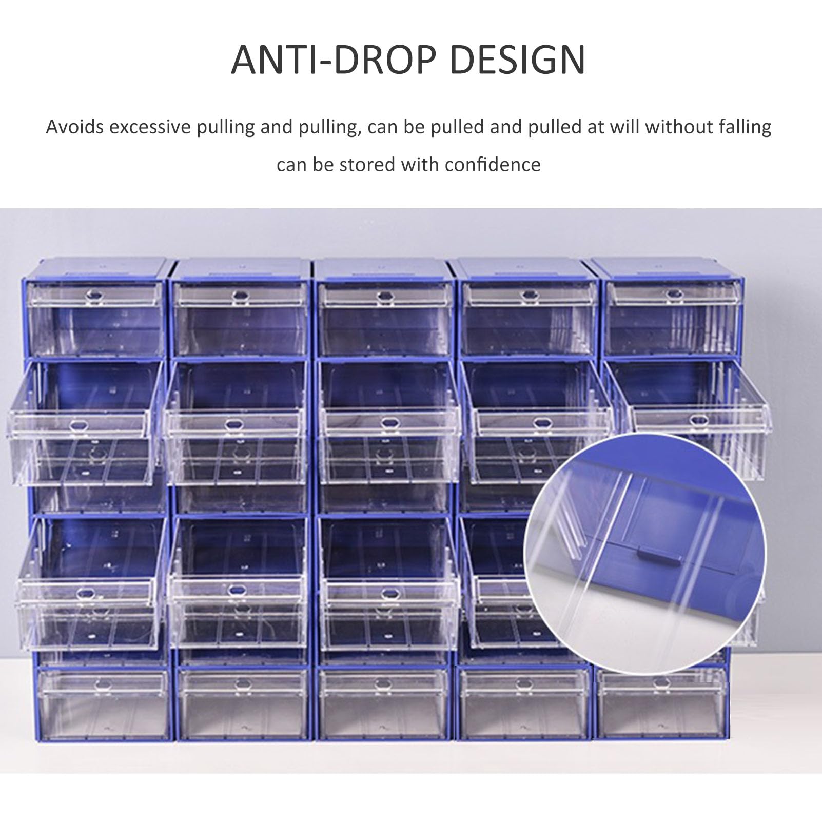 Organizador de Cajones Apilables ,Cuentas de Hardware Álbum de Recortes Manualidades Tuercas Pernos Caja de herramientas Cajones de almacenamiento Gabinete ,Caja de Componentes Modular para Garaje