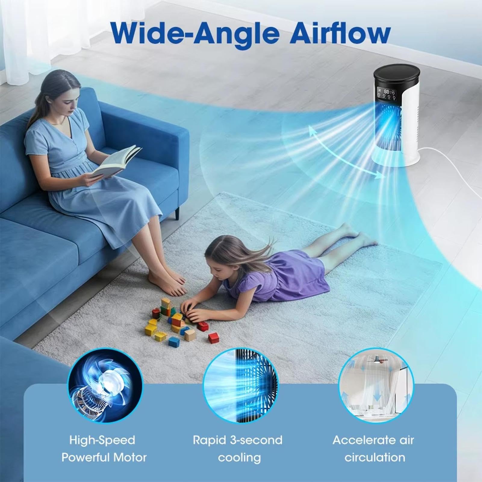 Ventilador Mesa Pequeño Carga Usb Refrigeración Y Humidificación Para
