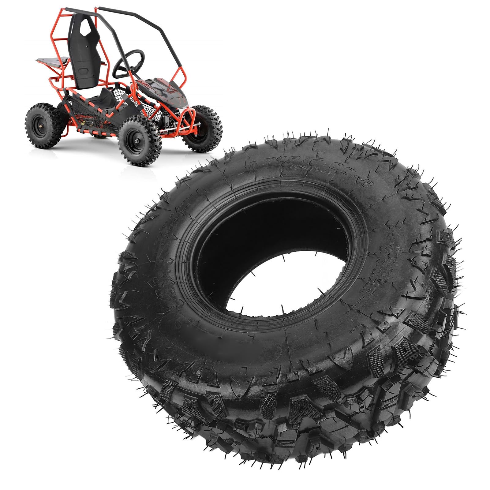 CHICIRIS Opona, Ręczne Koła Ciężarówki Opony Samochodowe Auto Opony 19x7-8 19x7x8 Eksplozja Oponowa Gumowa Poślizg ATV Opona Universal For Go Kart Cart