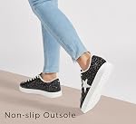 LUCKY STEP Fashion Star Glitter Sneakers.. ..Scintillant Bling Shiny Bedazzled Mariée Chaussures de mariée pour femmes