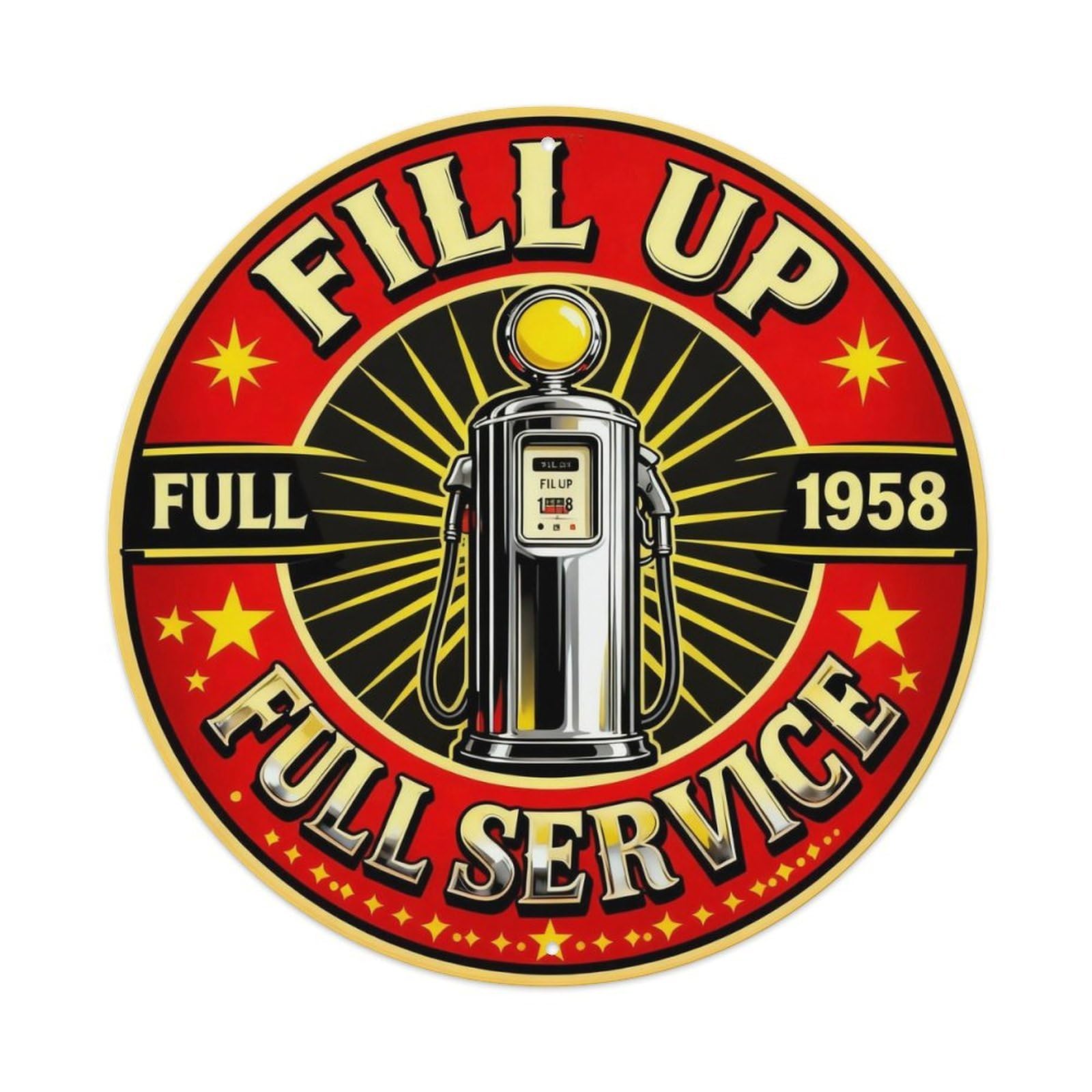 Classic Gas Station Tin Sign Metal Tin Sign Plaque