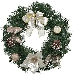 Guirlanda de Natal 30cm Enfeite Natalino Porta Luxo Decoracao Premium (Champagne)