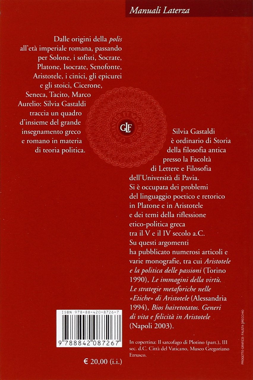 Introduzione alla storia del pensiero politico antico