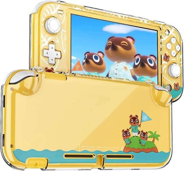 DLseego Protective Case for Switch Lite, Clear Hard PC Case Cover Split Design Shockproof Anti-Scratch Shell Accessories for Switch Lite and Joycon Controller Animal Crossing