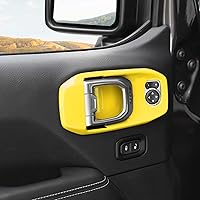 Vista 7 de RT-TCZ para Jeep JL Cubierta de Manija Interior de Puerta para Jeep Wrangler JL JLU Gladiator JT 2018-Actualidad Accesorios de Interior Amarillo 4