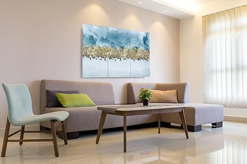 Miniatura 2 de Paquete de 6 paneles de pared acústicos artísticos decorativos, 72 x 48 pulgadas, absorbentes de sonido, autoadhesivos insonorizados para estudio de