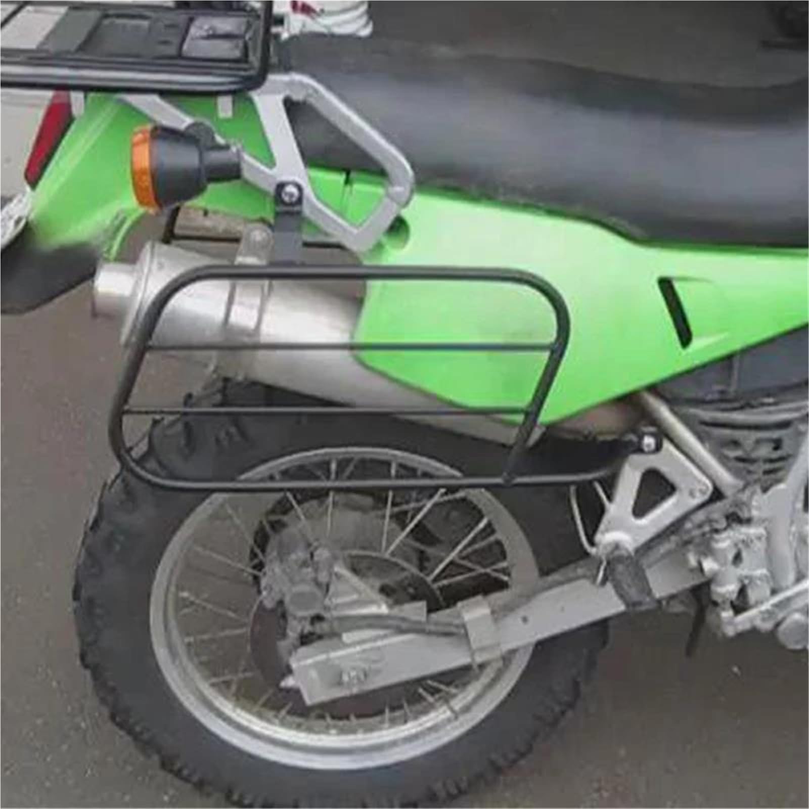 estantes Laterales Soporte Maletero Equipaje Bastidores Alforjas para KLR650 1987-2018 | Portaequipajes laterales traseros, ligeros y resistentes, dispersan la presión