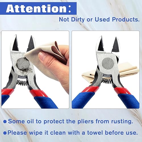 Miniatura 5 de SPEEDWOX Mini alicates de punta plana de 5 pulgadas, mordazas anchas, alicates de pico de pato pequeño, alicates de joyería de precisión,