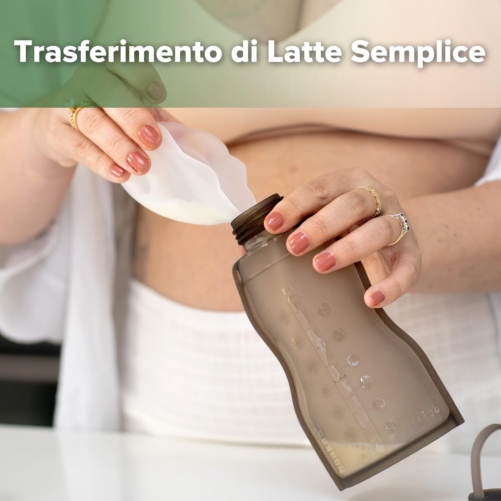 haakaa Petal Soft - Contenitore per la raccolta del latte materno discreto, a prova di perdite, coppe riutilizzabili per il seno, per l'allattamento al seno con spazzola per la pulizia, 2 pezzi