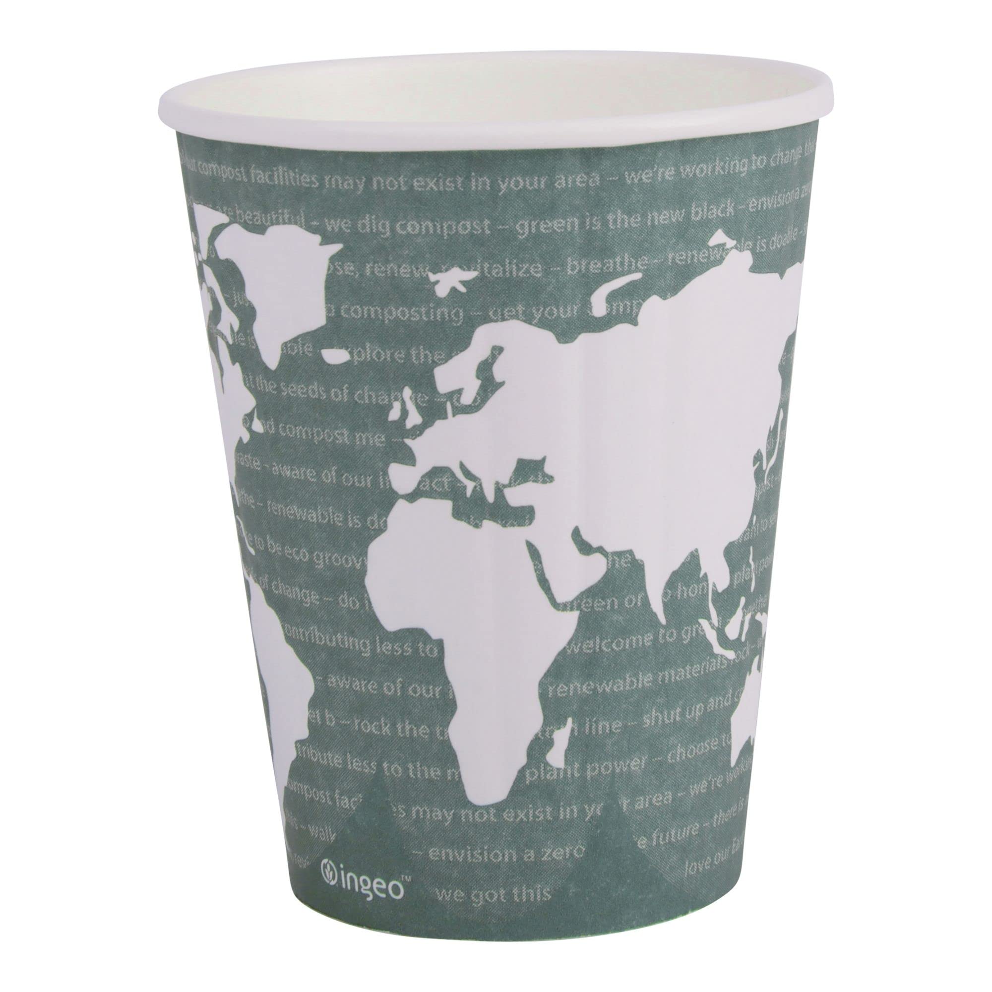 Eco-Products Renewable & Compostable Insulated Hot Cups, 12oz., Case of 600 |EP-BNHC12-WD|Made From Renewable Resources & Plant Based | BPI & ASTM Compostable |A Green Alternative, mixed
