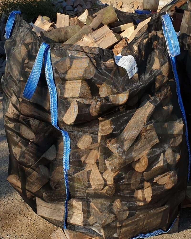 Woodbag Holz Big Bag Netzgewebe mit Sternboden 100x100x100/120/140/160cm für Brennholz (ohne Inhalt) (10, 100 x 100 x 120 cm)