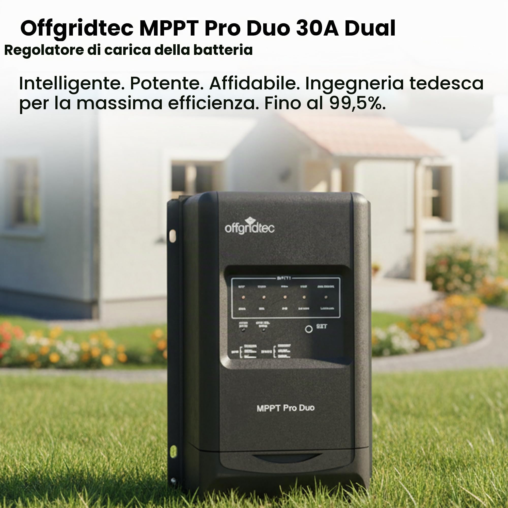 Offgridtec MPPT Pro Duo - Regolatore di carica 30 A, 12 V, 24 V, per due cicli della batteria