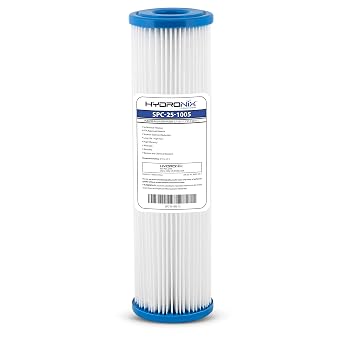 Hydronix SPC-25-1005 فلتر المياه المعبأة في البيت كله ، قابل للغسل وإعادة الاستخدام ، 2.5 & quot ؛ &times; 10 & quot ؛ - 5 ميكرون