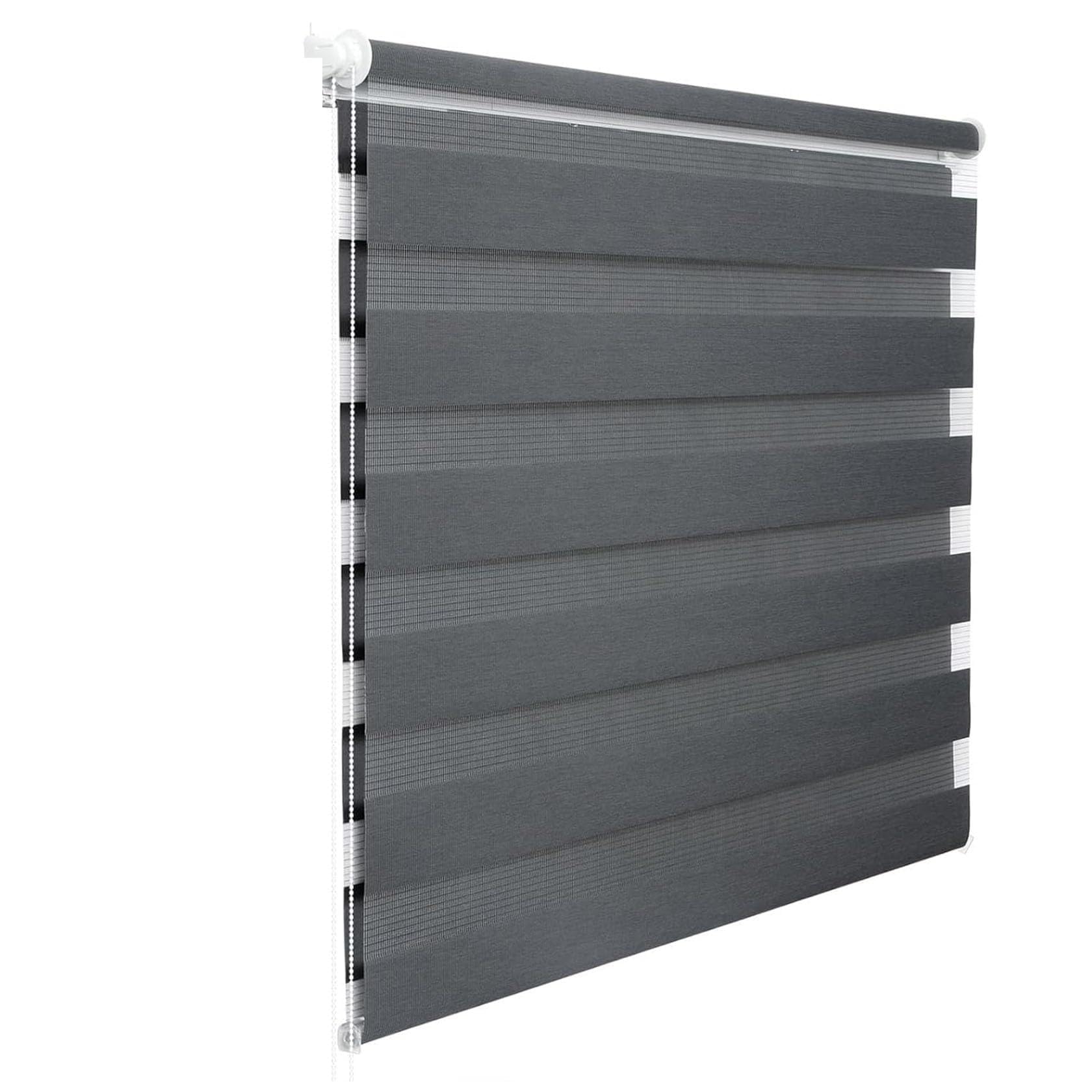 Roller Blind No Drilling 105 x 210 cm Thermal Insulated,UV Protection, Roller, Roman and Vertical blinds Easy Fit Fittings Included for Any Window, Dark Grey — image 1