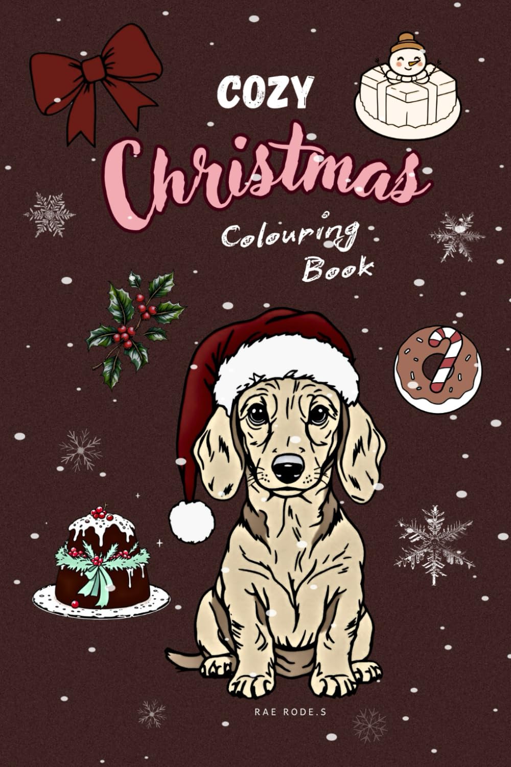 Cozy Girl Christmas Coloring Book / Bold and Easy Illustrations for Adults and Teens: Girl Therapy: A Self-Care, Relaxation and Creativity