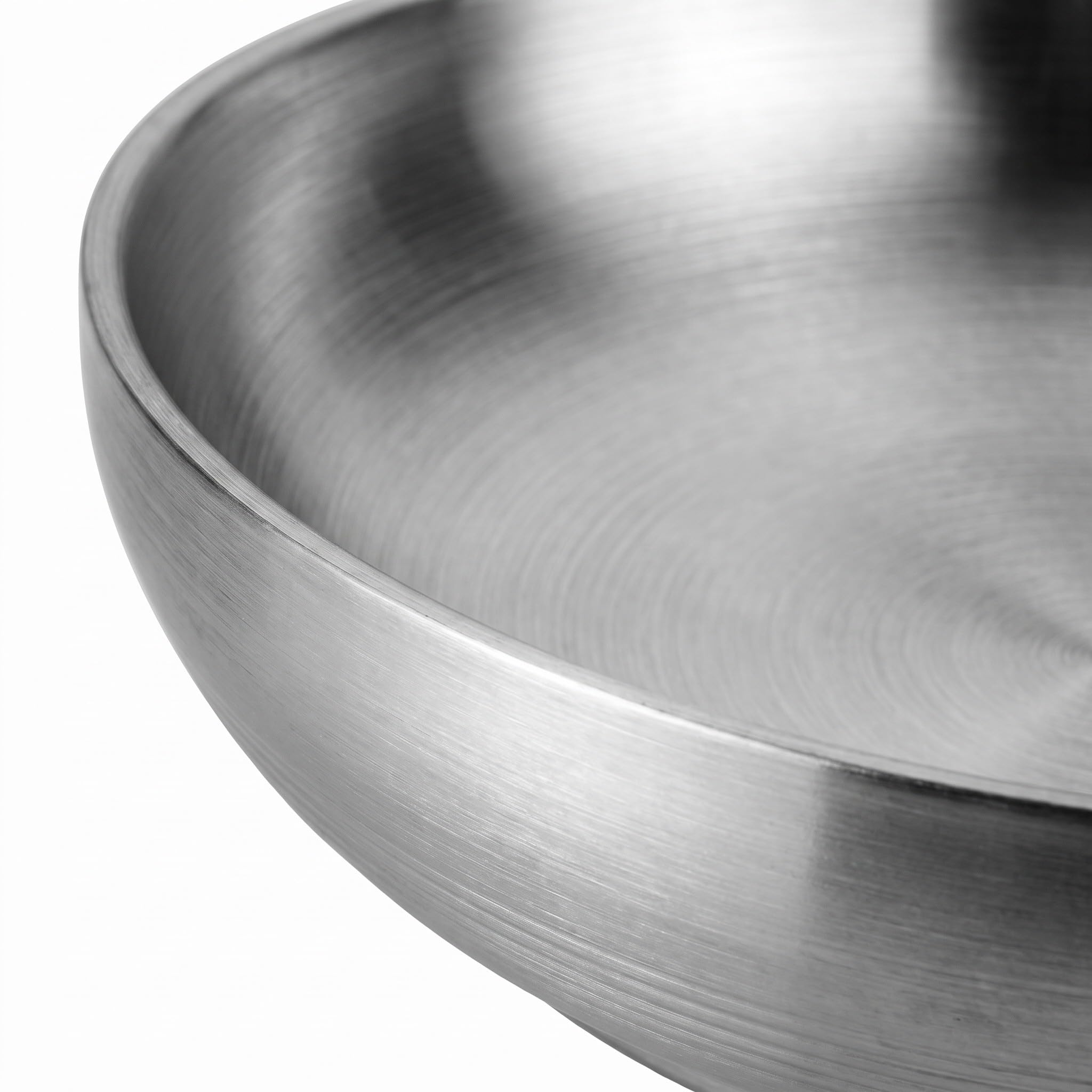 SOLUSTRE 2 szt. stalowych talerzy sałatkowych: okrągłe talerze obiadowe – naczynia kempingowe – metalowa płytka miska z dwuwarstwową izolacją na przystawkę makaronową, wielokrotnego użytku (9 cali)