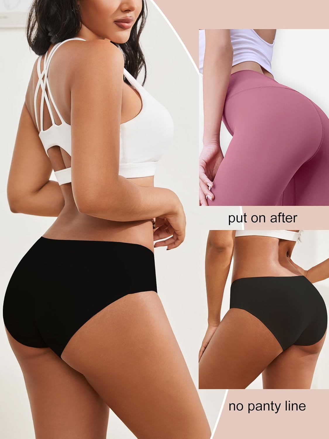 DingLu 6 Pack Women Seamless Bikini Underwear Cheeky No Show Panties Soft Stretch Pack - Image 4