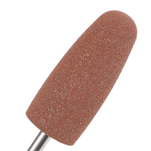 Miniatura 3 de uxcell 12 piezas de piedra montada abrasiva de 80 granos 0.093 in vástago 25 "(10 mm) de diámetro cabezas cónicas de piedra molienda y pulido ruedas