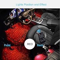 Vista 3 de Luces de atmósfera interior de coche, USB enchufable románticas estrellas luces para coches, DC 12V