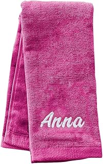 GiftsForYouNow Embroidered Hot Pink Golf Towel