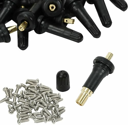 Miniatura 9 de BLACKHORSE-RACING 20 piezas TPMS de goma con sensor de presión de neumáticos a presión compatible con Ford Chevy Dodge Ram Cadillac Subaru