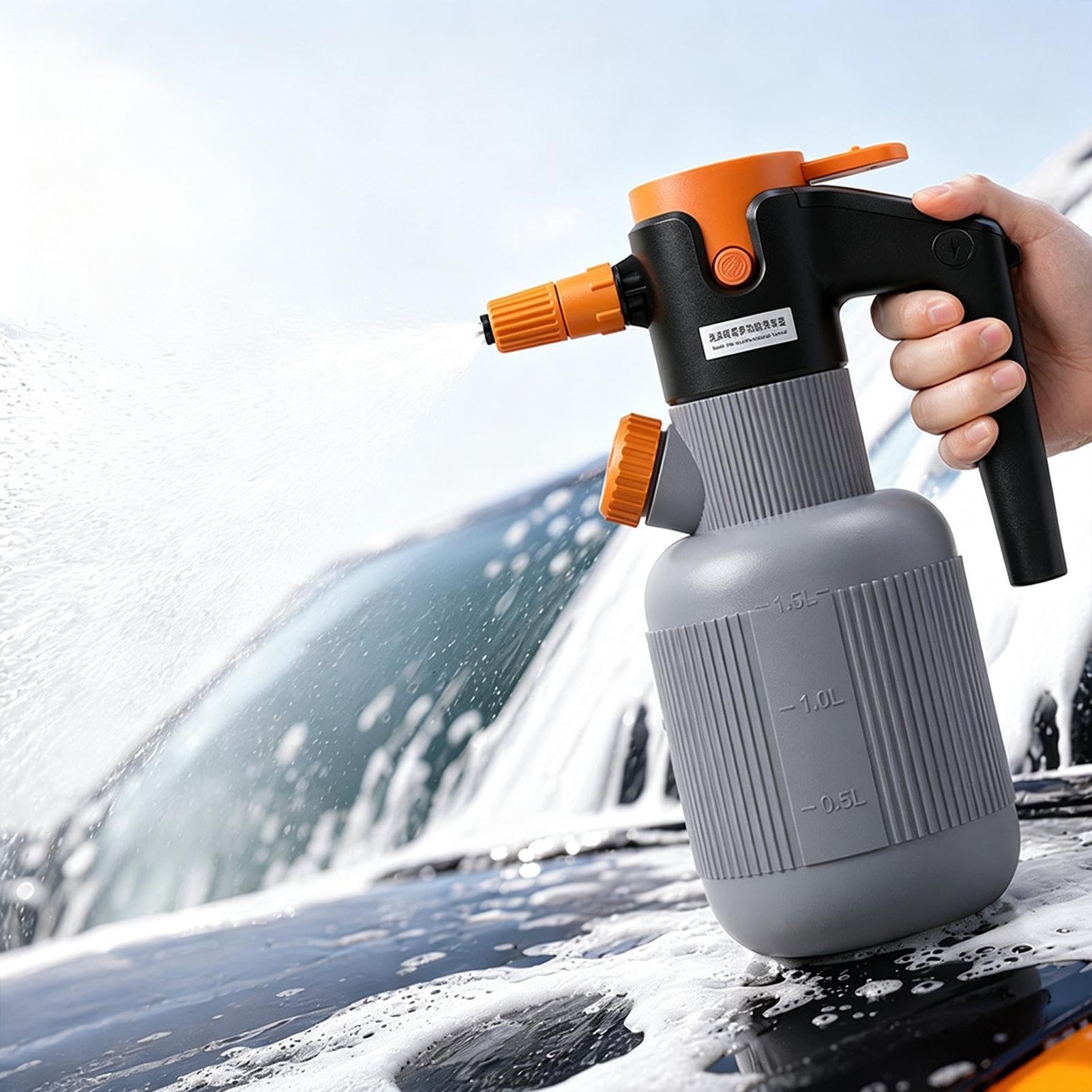 Pulvérisateur À Mousse 1,5L Lavage Électrique Automatique Rechargeable USB