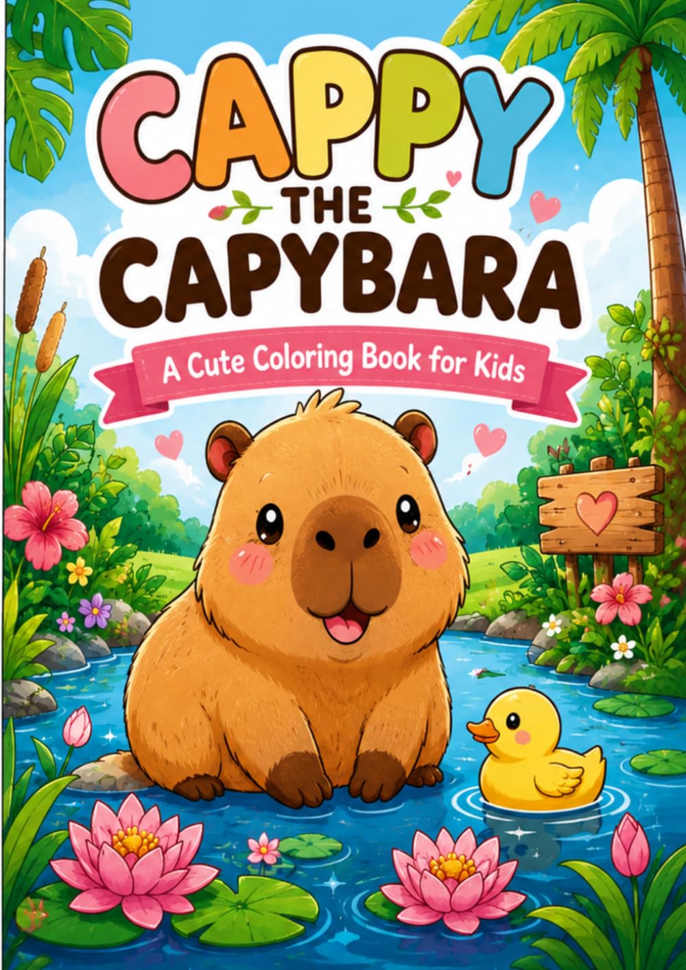 Cappy the Capybara: Coloring Book for Kids