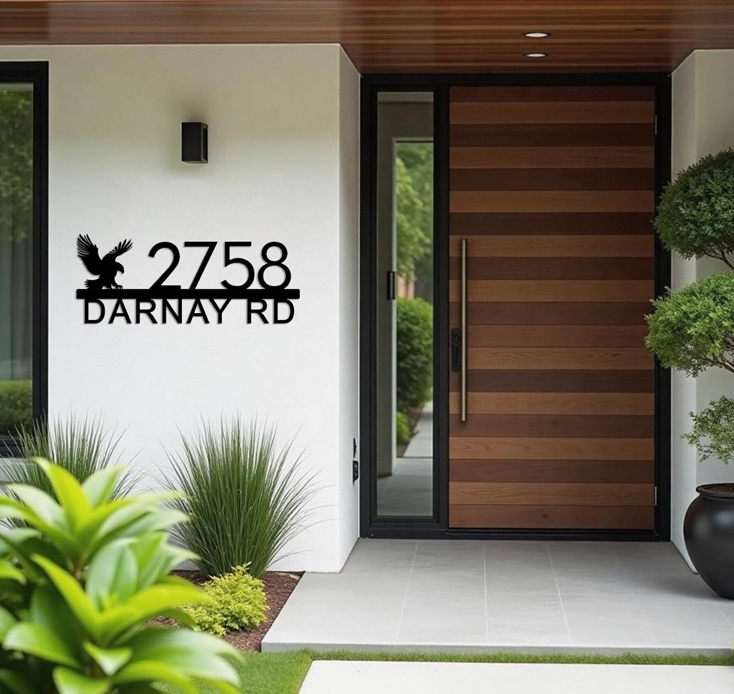 Custom Eagle Address Metal Signs, Personalized FarmHouse Outdoor Decor, Exterior Cottage Home Address Sign, Hanging Address Plaque, Yard Sign, Hanging Address Plaque