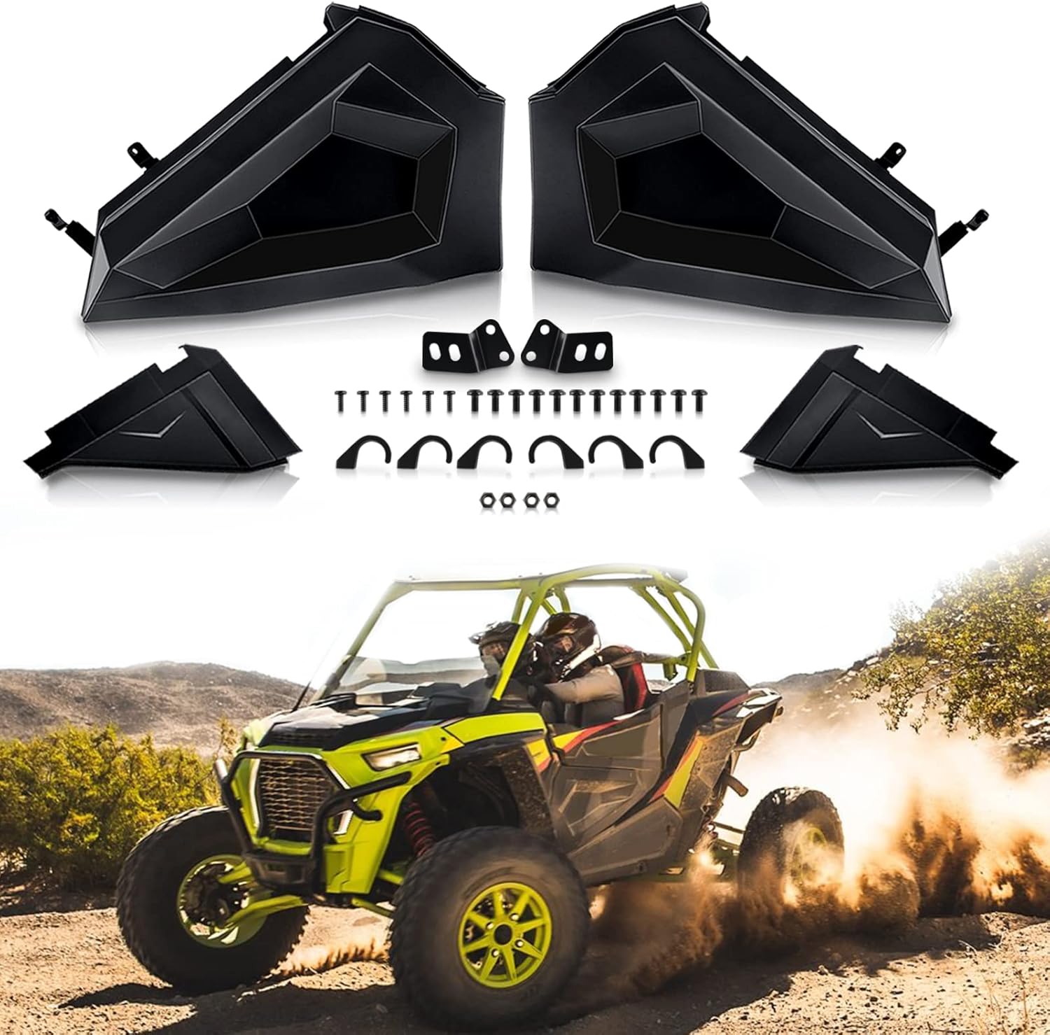 RZR XP 1000 Lower Door Inserts, StarknightMT UTV Lower Half Doors Panels 2 Seater Compatible with 2014-2023 Polaris RZR XP 1000/XP Turbo 2016-2021 Replace OEM 2879509