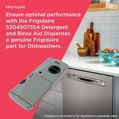 Miniatura 4 de Frigidaire 5304507354 - Dispensador de detergente y enjuague para lavavajillas, color gris