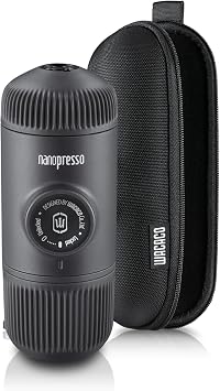 WACACO Nanopresso Portable Espresso Maker Bundled with Protective S-Case