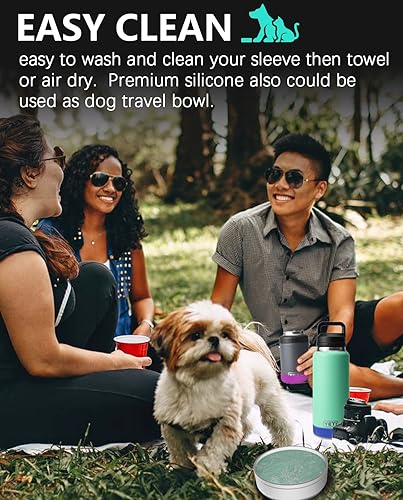 Miniatura 6 de ALIENSX Bota inferior protectora para botellas de agua YETI Rambler de 26 onzas y Yeti Yonder de 34 onzas, funda de silicona antideslizante, cuenco
