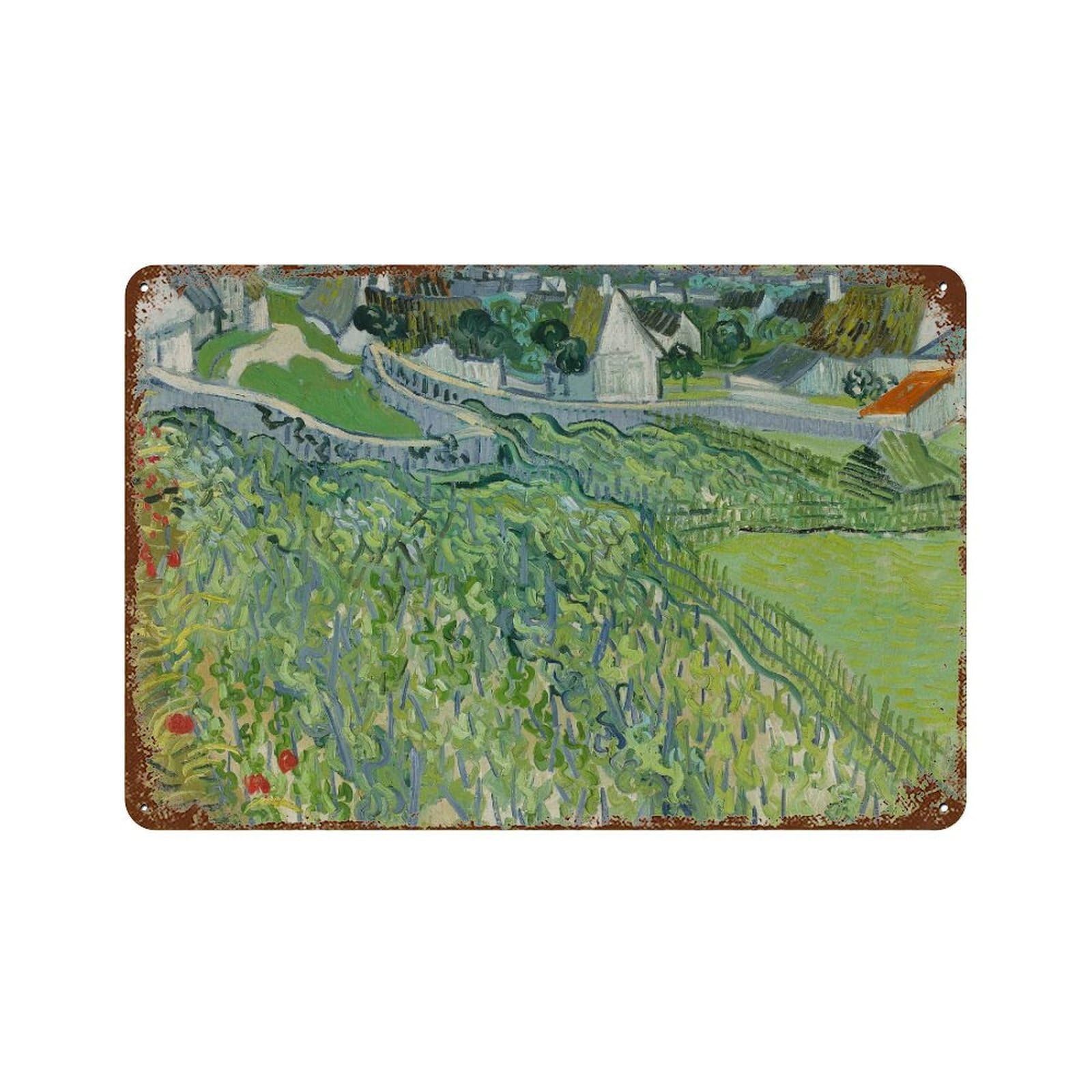 xiaoxiaoshen French Country, Vintage Farmhouse Painting Wall Decor Art Metal Tin Poster Modern Home Decor Art Home Bar Shop Decorations Vintage Sign 20x30cm