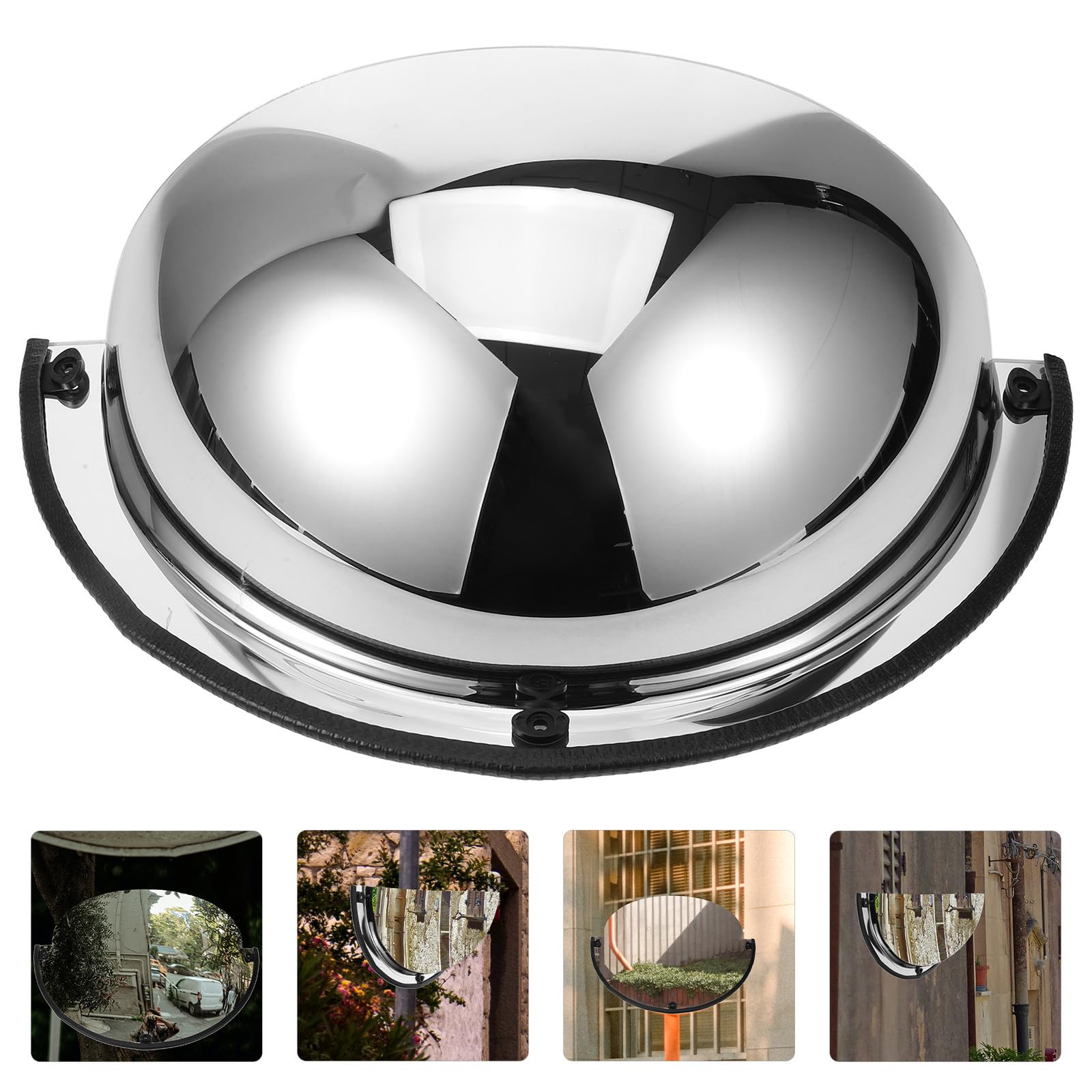 Levemolo Specchio di Sicurezza Convesso da 16cm per Garage e Parcheggi, Grandangolo 180° in Acrilico e Ferro, Espande Campo Visivo, Facile da Trasportare