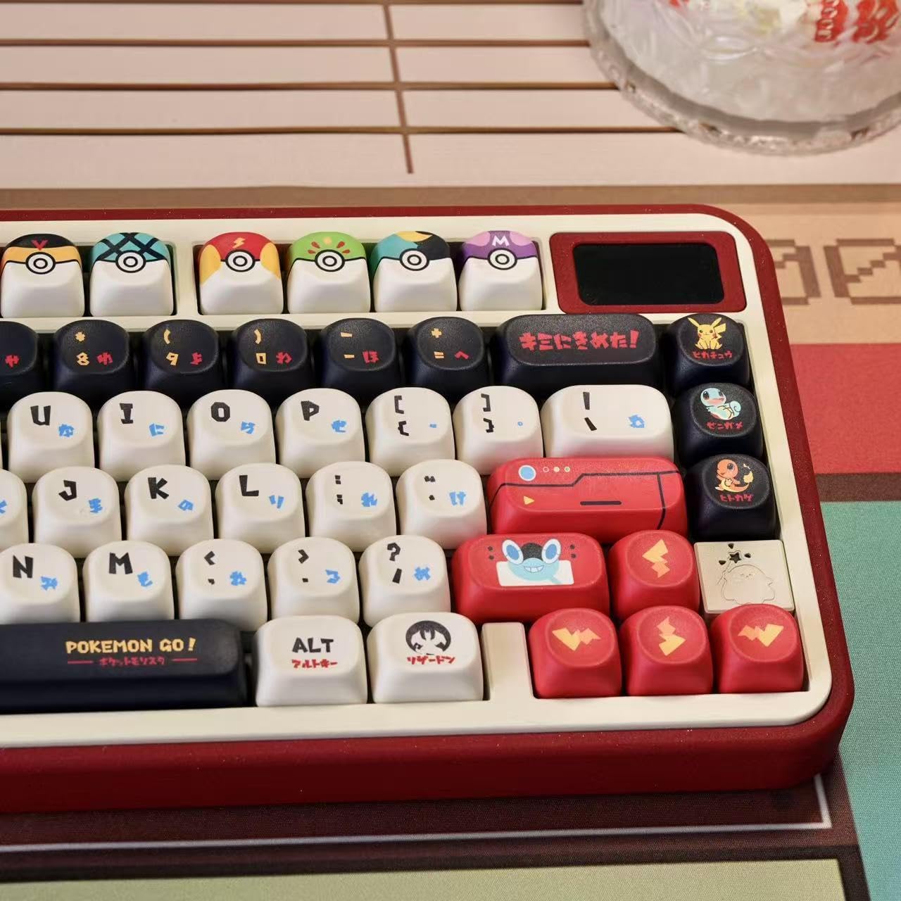 Anime Themed PBT Keycaps 140 Keys, MOA Profile 5-Side Dye-Sublimation Keycap Set with Colorful Character Patterns for Gateron Cherry MX Mechanical Keyboards​