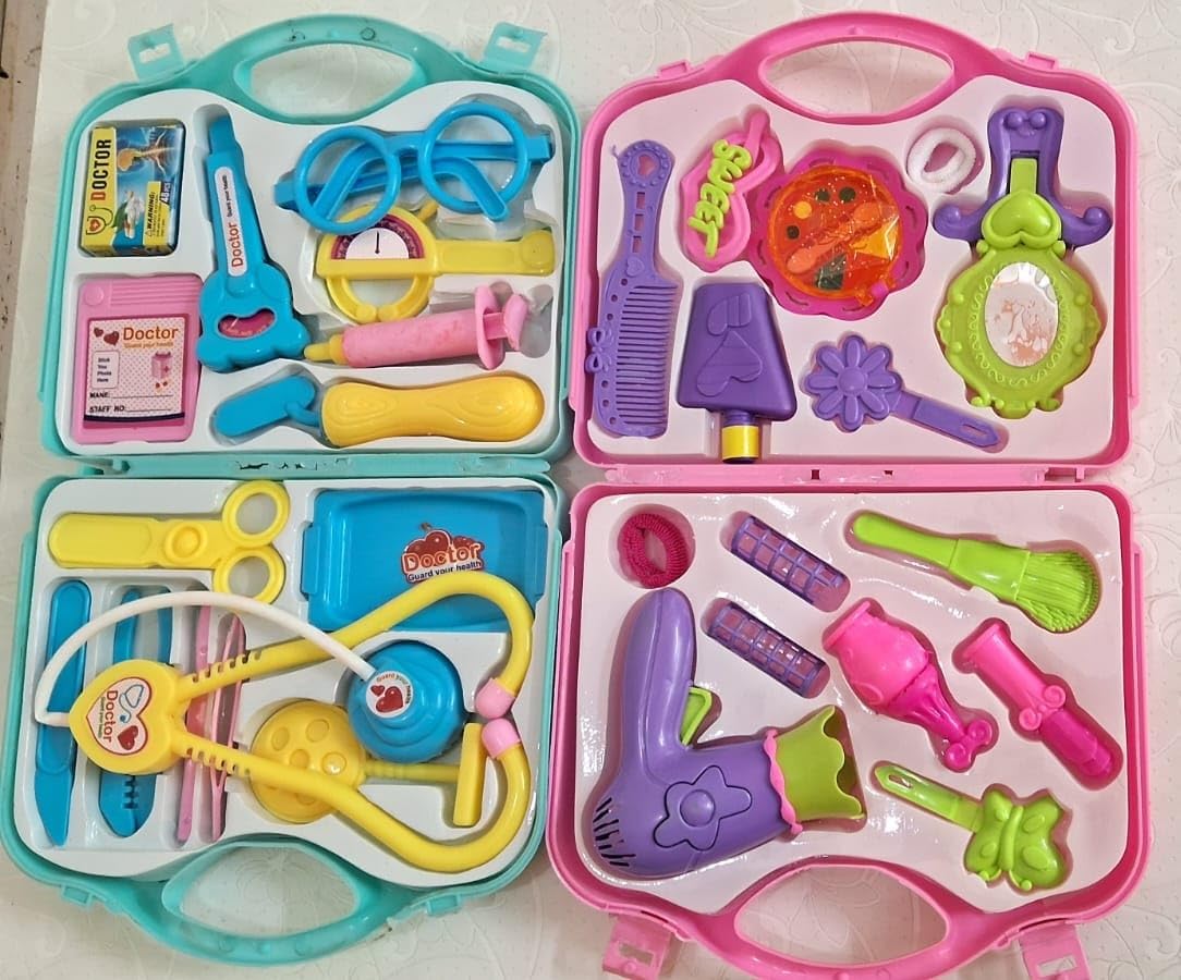 Bhudhar Pretend Play Combo Toy Set of Doctor Set and Beauty Set for Kids (Doctor Set-Beauty Set) ( Colour as per Stock ) (B0DDTR9N2X) Amazon Price History, Amazon Price Tracker