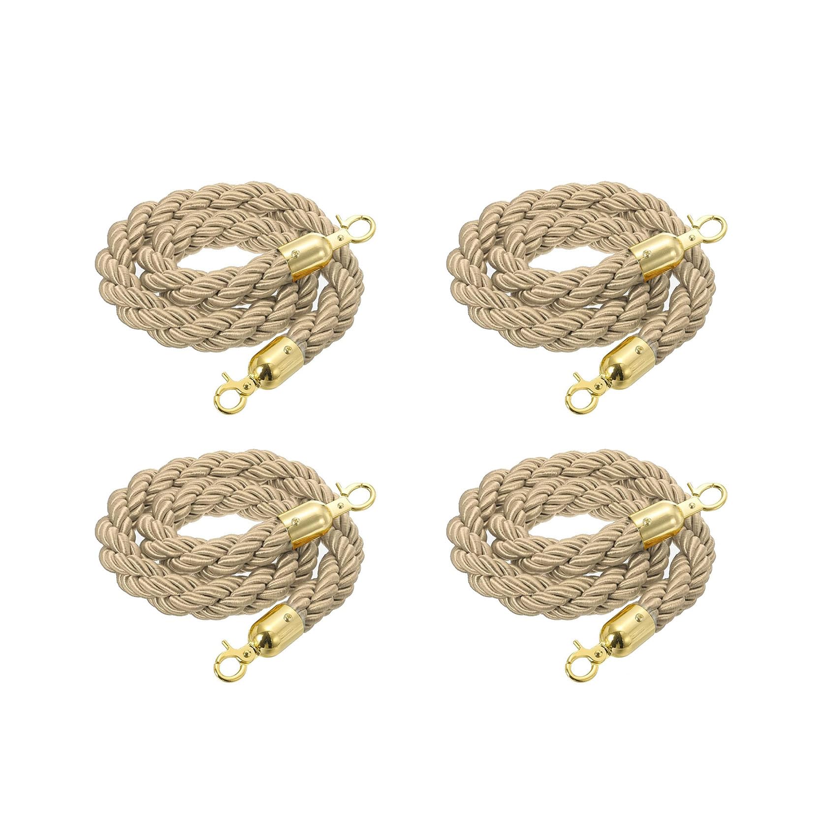 Corde pour Poteau et Contrôle des Foules avec Mousquetons Métalliques Robustes