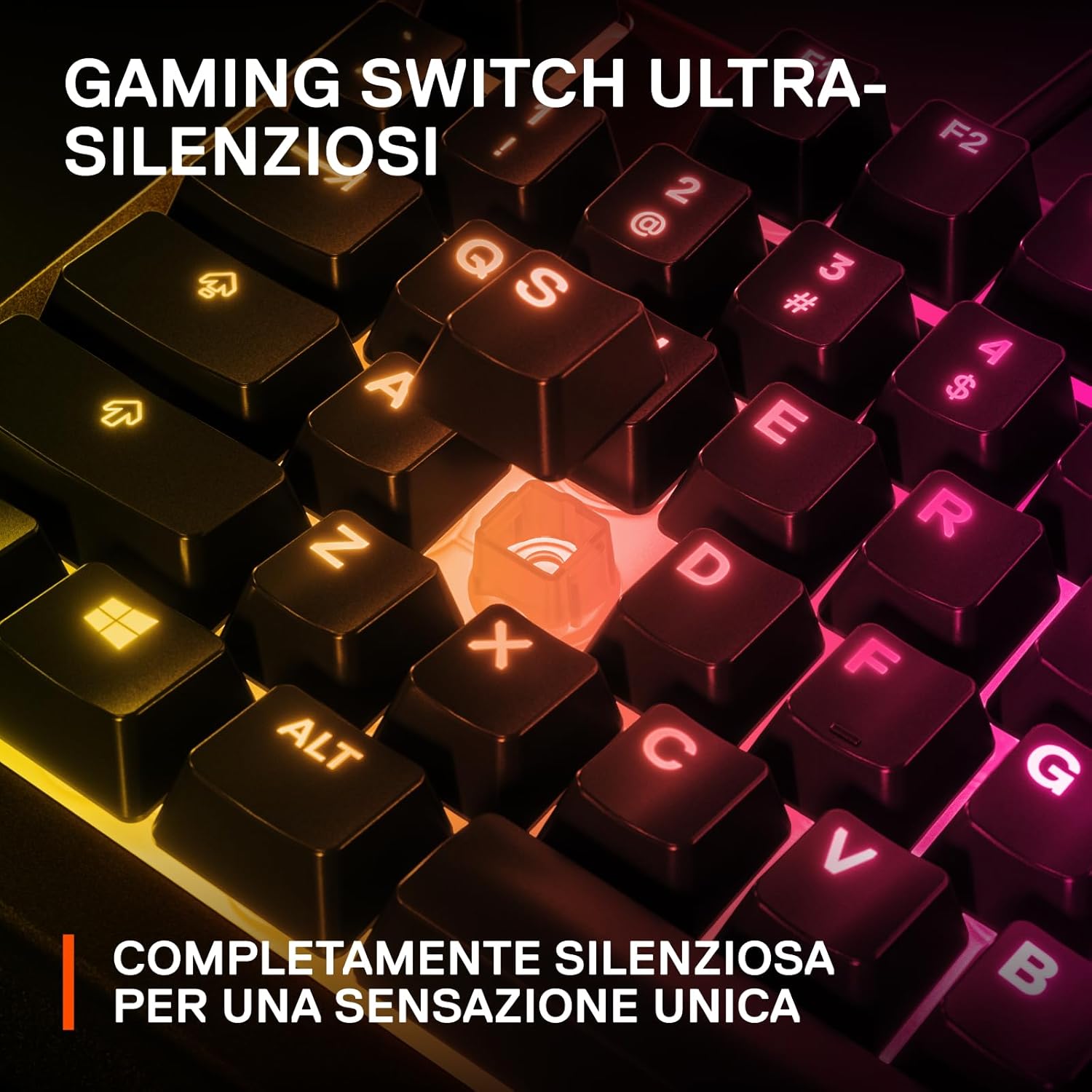 Apex 3 - Tastiera da Gaming RGB ÔÇô Illuminazione RGB a 10 Zone ÔÇô Poggiapolsi Magnetico di Alta Qualit+á ÔÇô PC Layout Italiano (QWERTY) - Tastiera gaming - Immagine 3