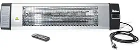 Dr. Infrared DR-238 1500 watts 120 volts 3 saída de ajuste de carbono sem odor infravermelho interior aquecedor de parede ou teto com controle remoto, prata