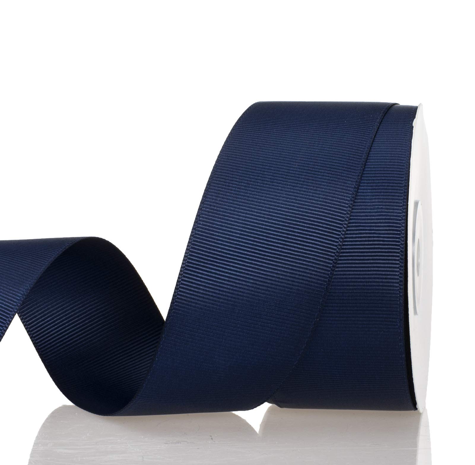 ATRBB 25 Yards 1 1/2 Inch Solid Grosgrain Ribbon Roll for Gift Wrapping DIY Hair Accessories (Navy)