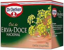 Dr. Oetker Chá de Ervas, Sabor Erva Doce, Bebida Quente de Simples Preparo, 15 Sachês