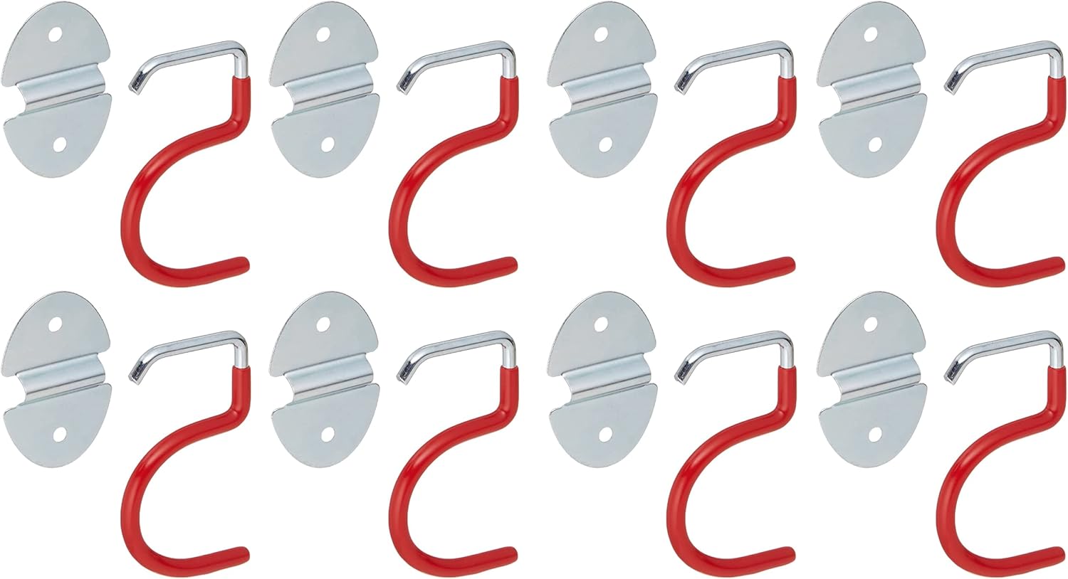Tripar International S-Type Hook, Wall Mounted, Space Saver Organizer Tool Holder (8 Holders)